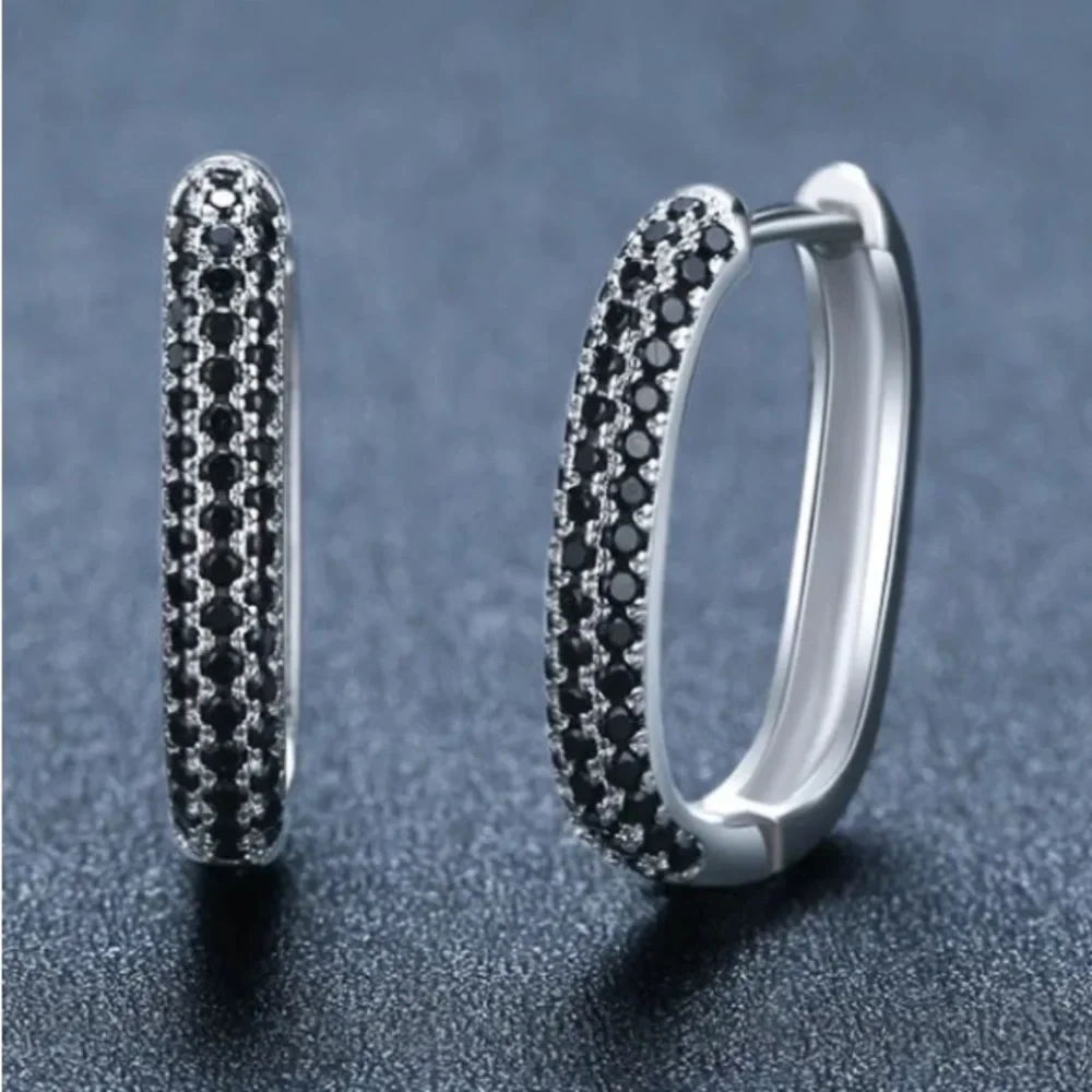 💫 Sterling Silver U shape Hoop Earrings